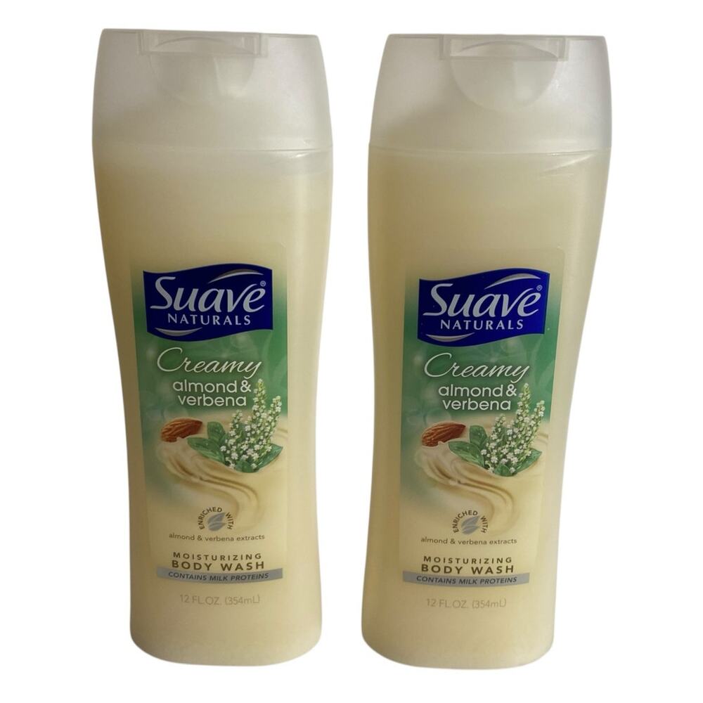 Suave Naturals Creamy Almond & Verbena Body Wash Moisturizing Lot of 2 12oz NEW
